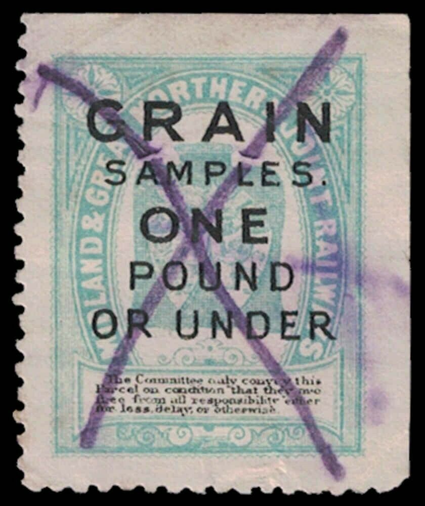 Midland & Great Northern Joint Railways Revenue Stamp - Grain Samples 1080