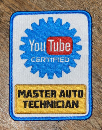 Youtube Certified Mechanic Patch - Master Auto Technician - Buy 3, Get 1 Free!