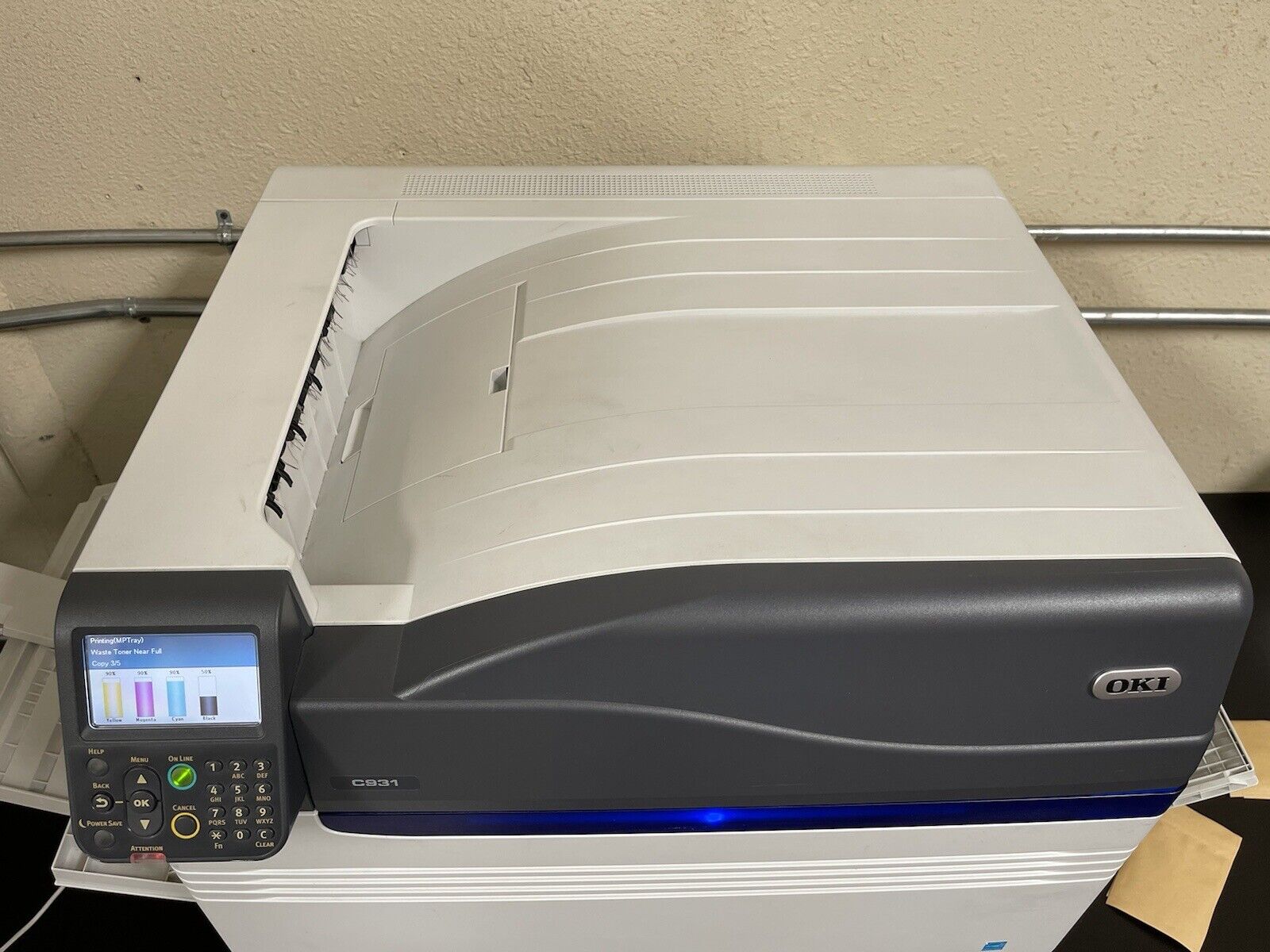 Oki Printer C931 Digital Printing. Can Even Print On Stand Up Bags Cym 90% K50%
