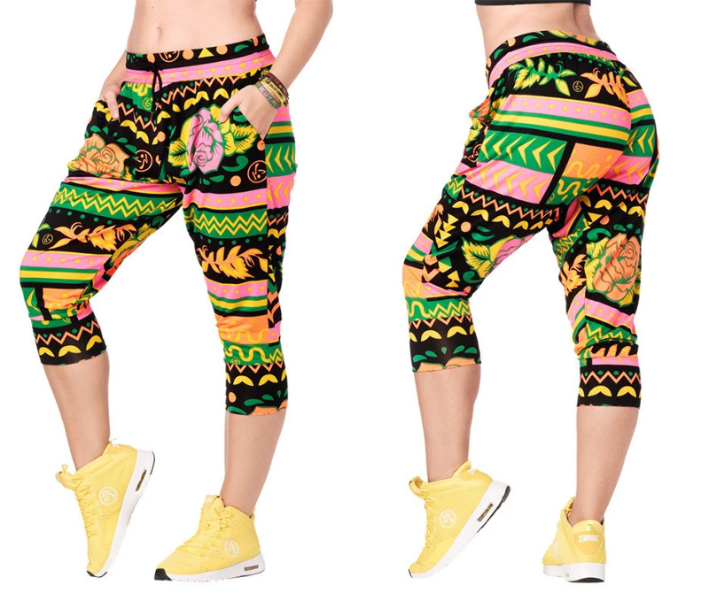 Zumba Activewear Dance Tribe Capri Harem Workout Pants Groovin Green Size Xs Nwt