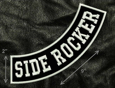 9" Custom Embroidered Side Rocker  - Patch Top, Bottom Or Side - Sew Or Glue-on