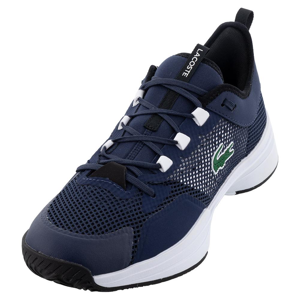 Lacoste Men`s Ag-lt Tennis Shoes Navy And White