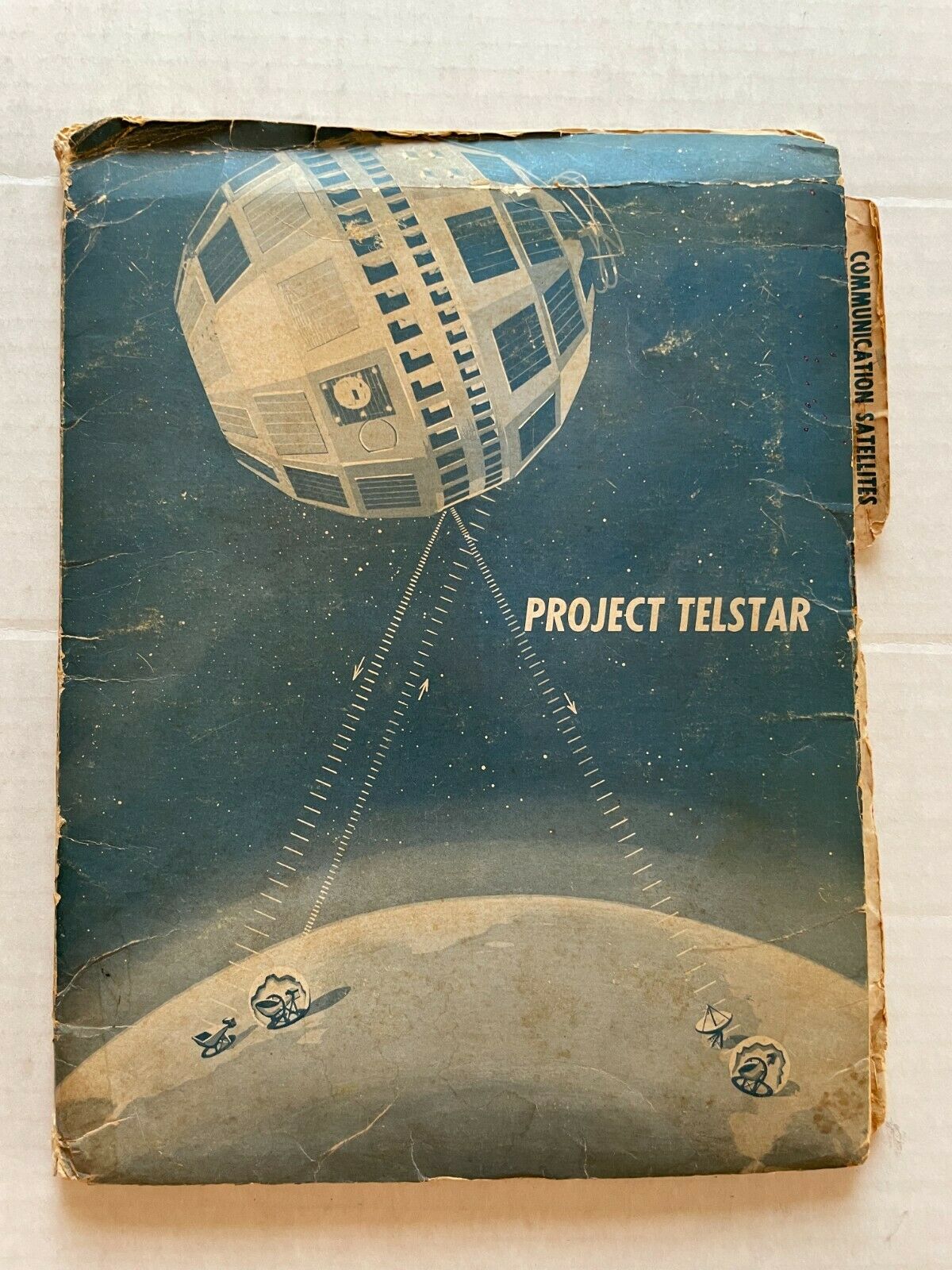 1962 Project Telstar Communication Satellite Press Folder W/ 17 Photos
