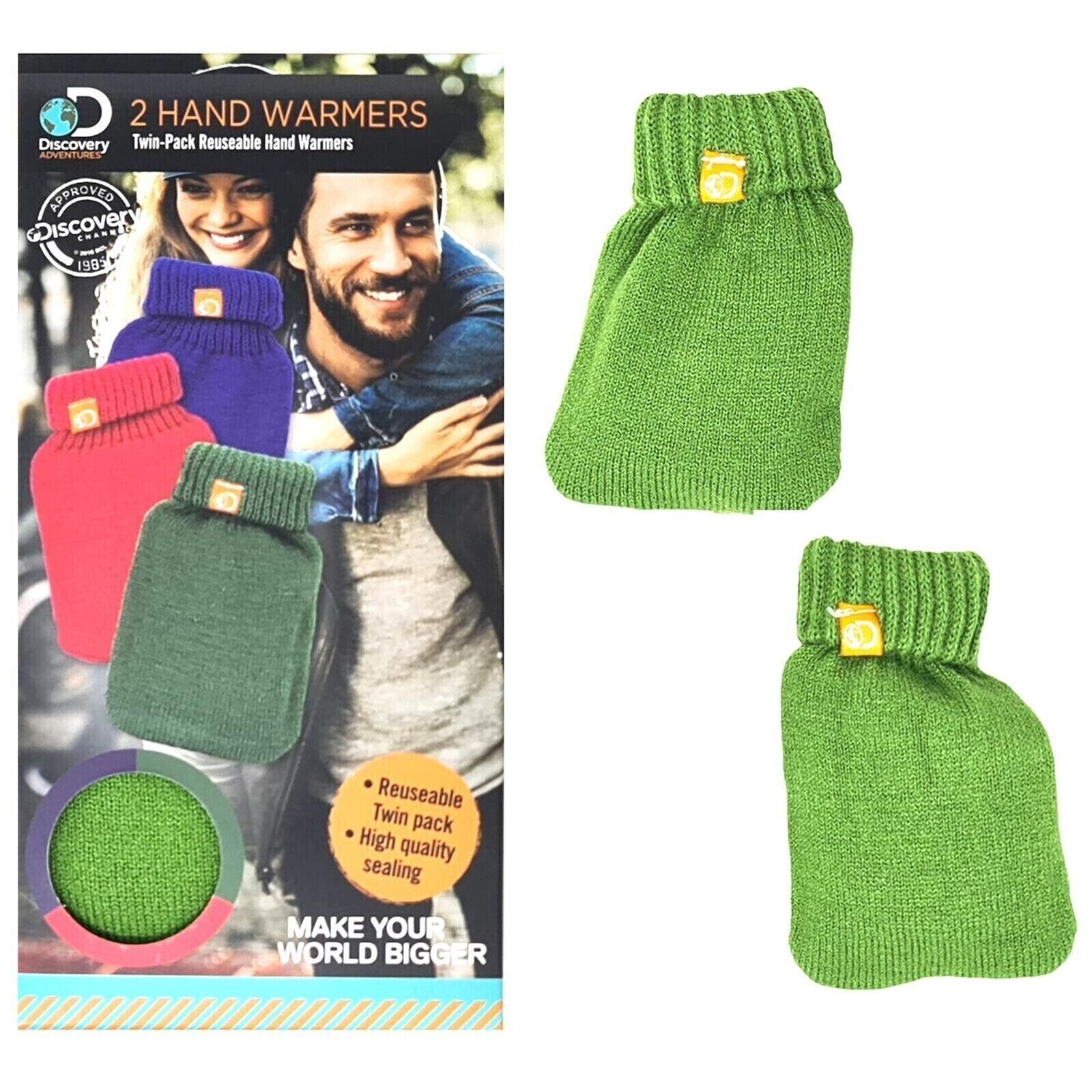 Twin Pack Reuasbale Hand Warmers High Qualität Knitted Cover Cold Weather Pocket