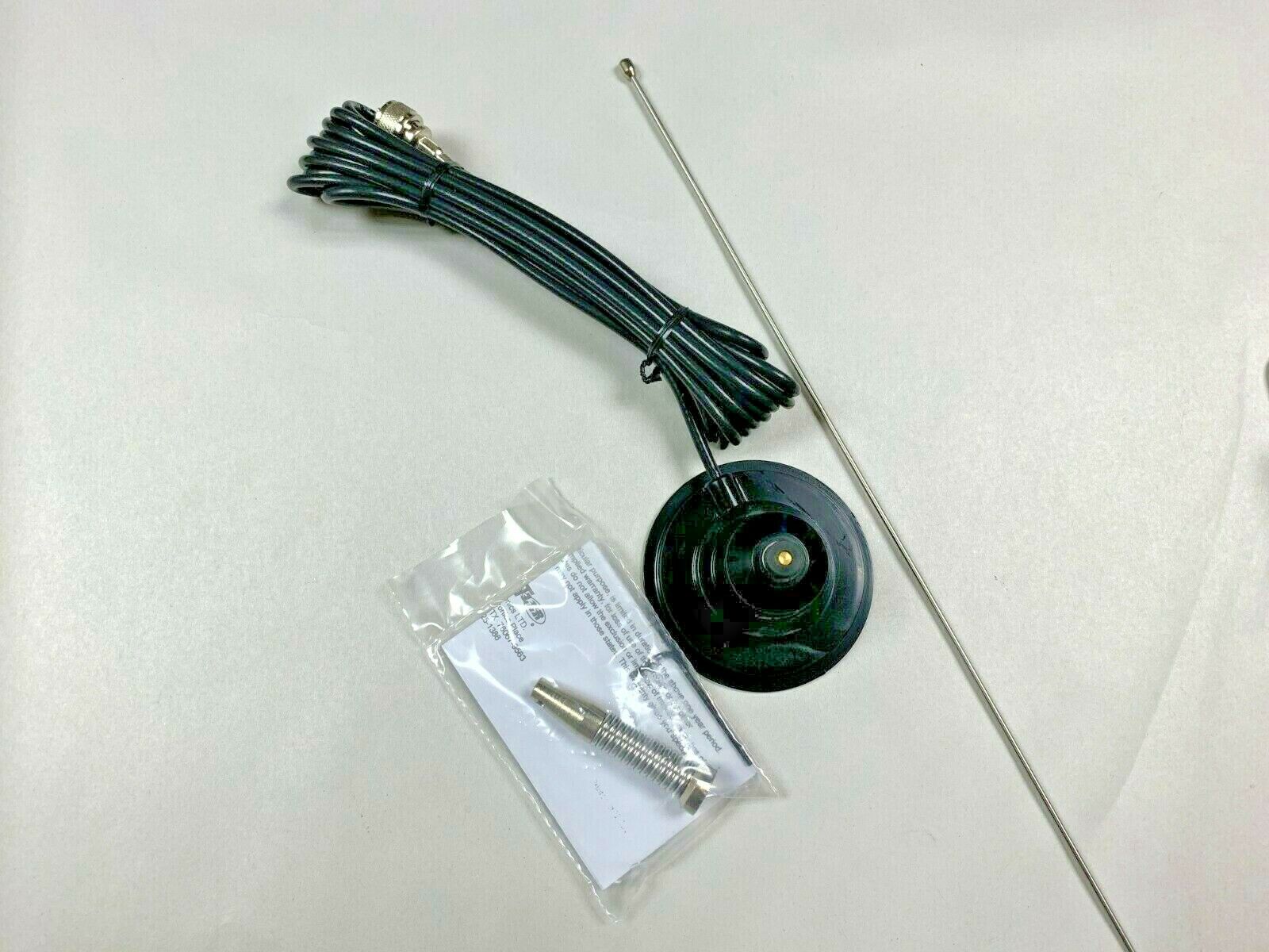 Hustler Ic-100s-b 41" Magnet Mag Mount Cb Antenna Kit With Spring Black