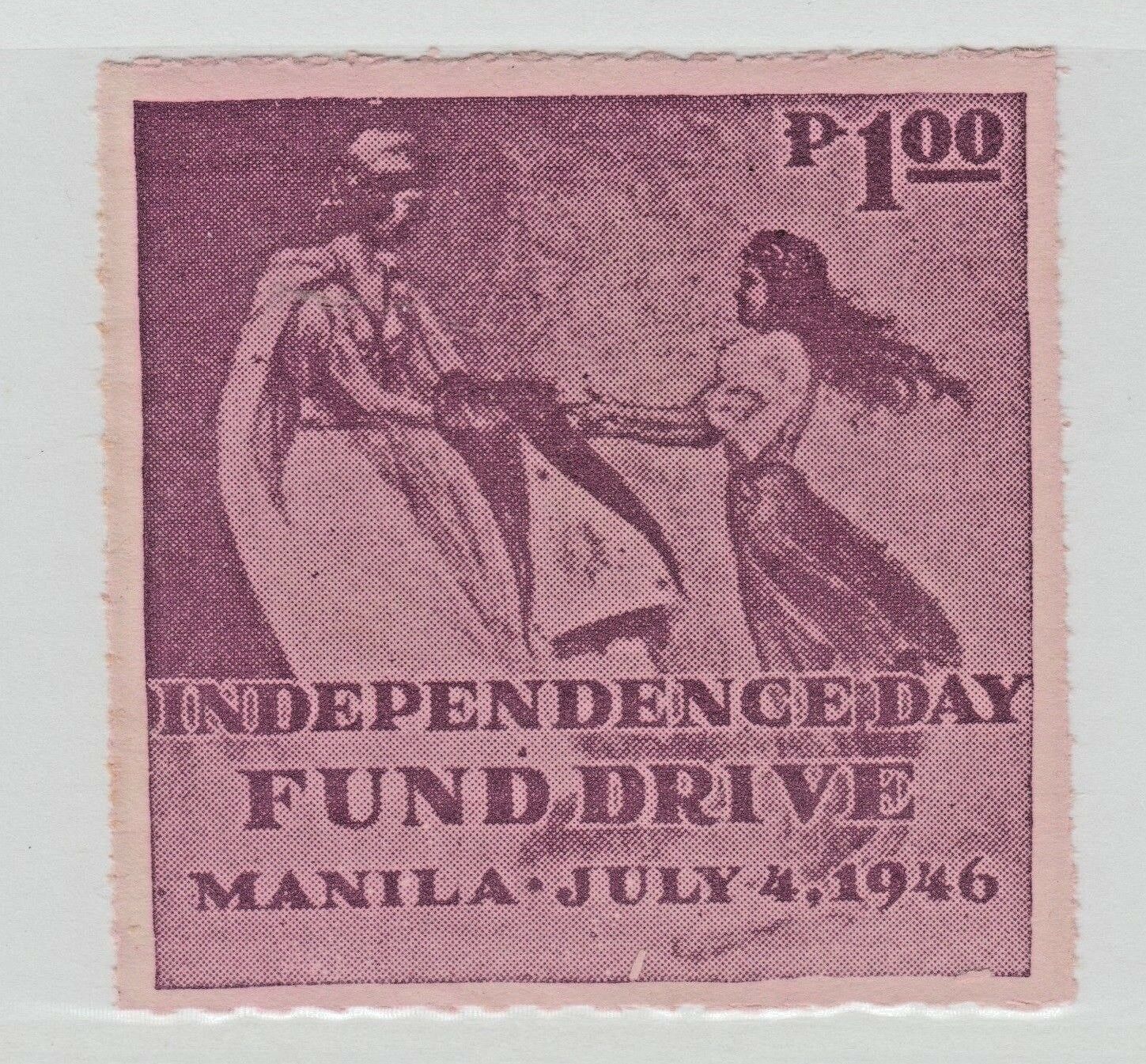Philippines Usa Fiscal Revenue Stamp 1-9  - Independence Fund- Nice 1946 -scarce