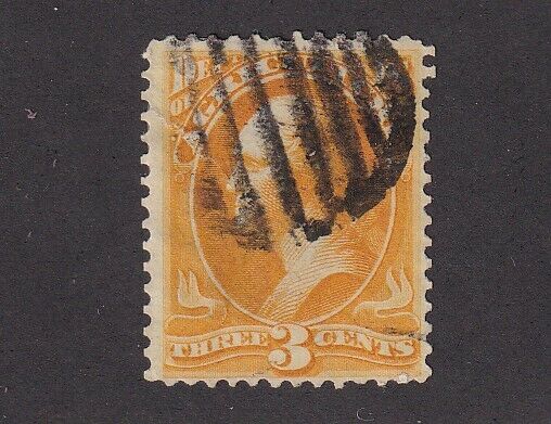 1873 U.s. Scott # O3 Agriculture Official Stamp Used