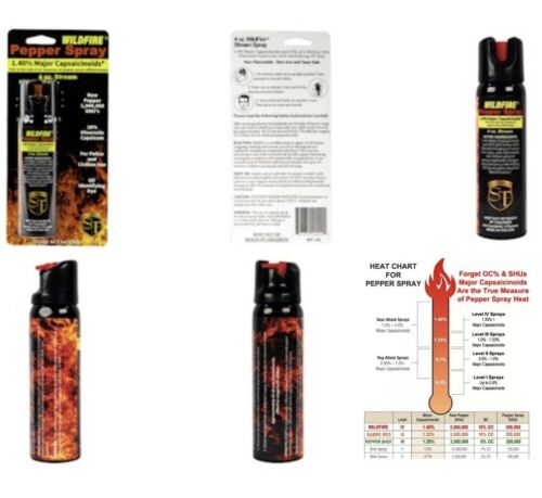 Hottest Wildfire On Market 4oz Mc Pepper Spray Stream Police Self Home Defense