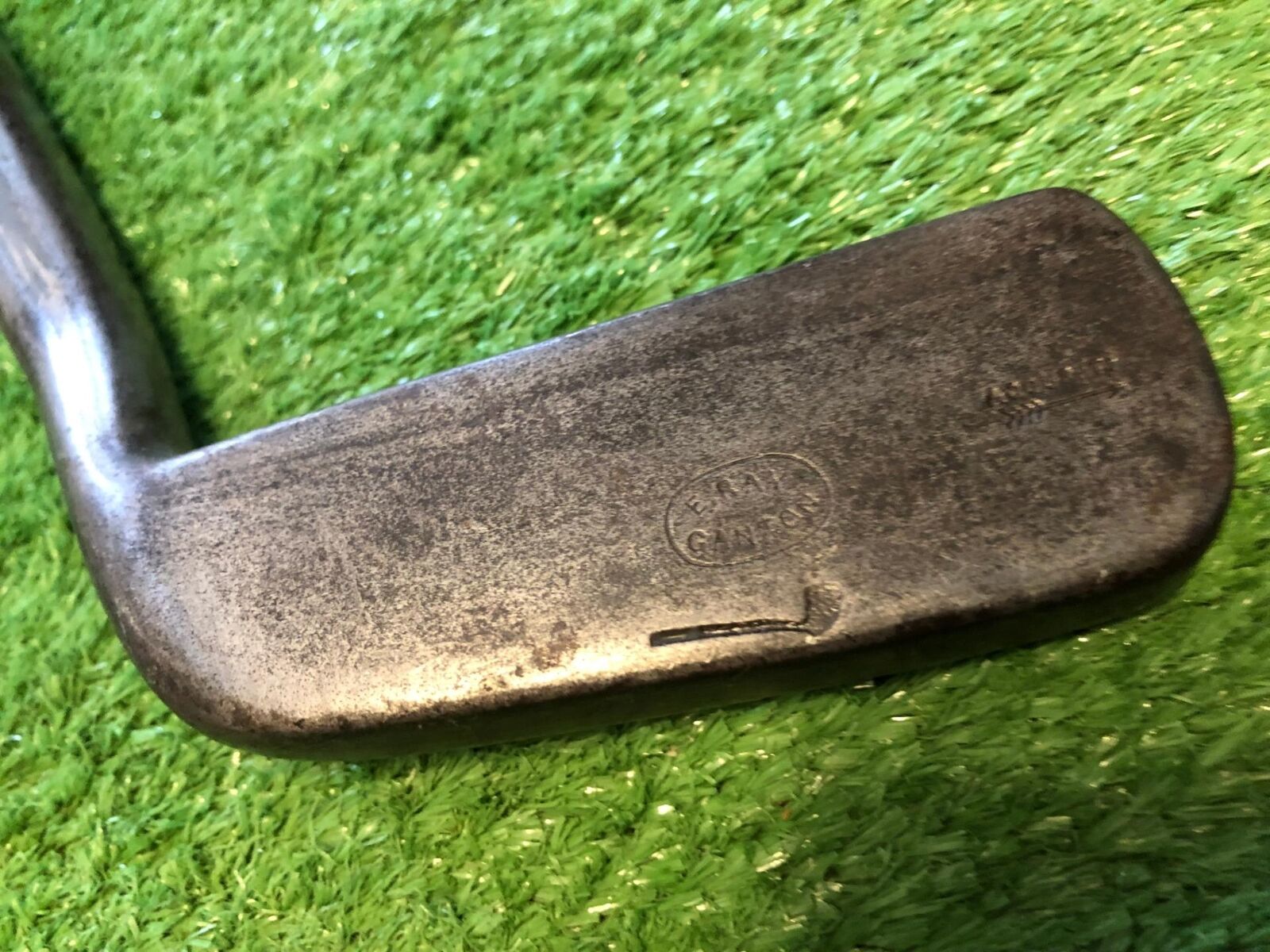 Antique Vintage Tom Stewart Smooth Face Offset Putter For E. Ray (ted Ray)ganton