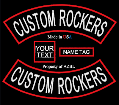 Custom Embroidered Patch Rockers Name Mc Set Club Embroidery Patch Made In Usa