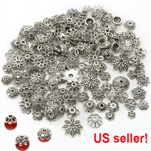Wholesale Mixed Tibetan Silver Flower Bead Caps For Jewelry Making Diy Usa