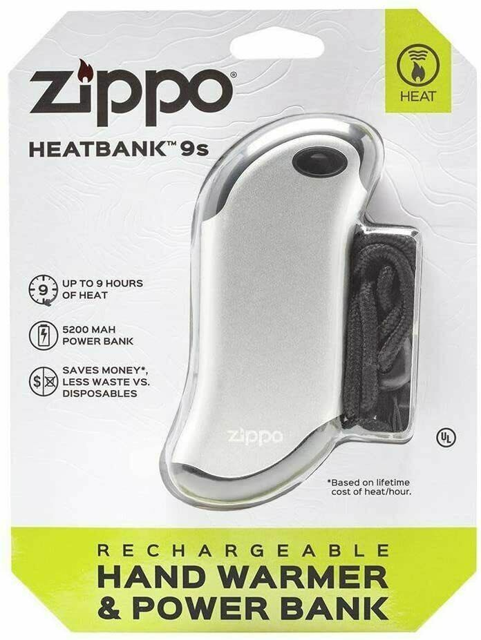Zippo Heat Bank 9s Silver 9 Rechargeable Hand Warmer
