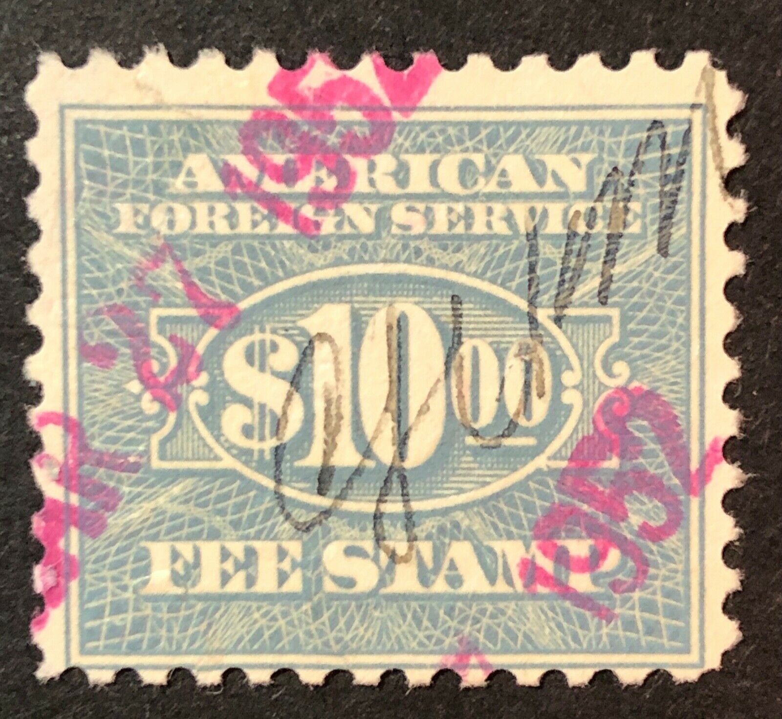 Scott Rk39 Used $10 American Foreign Service Consular Thin