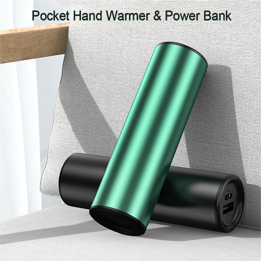 Portable Electric Hand Warmers Reuseable Warmer Power Bank 2in1 Handheld Warmer