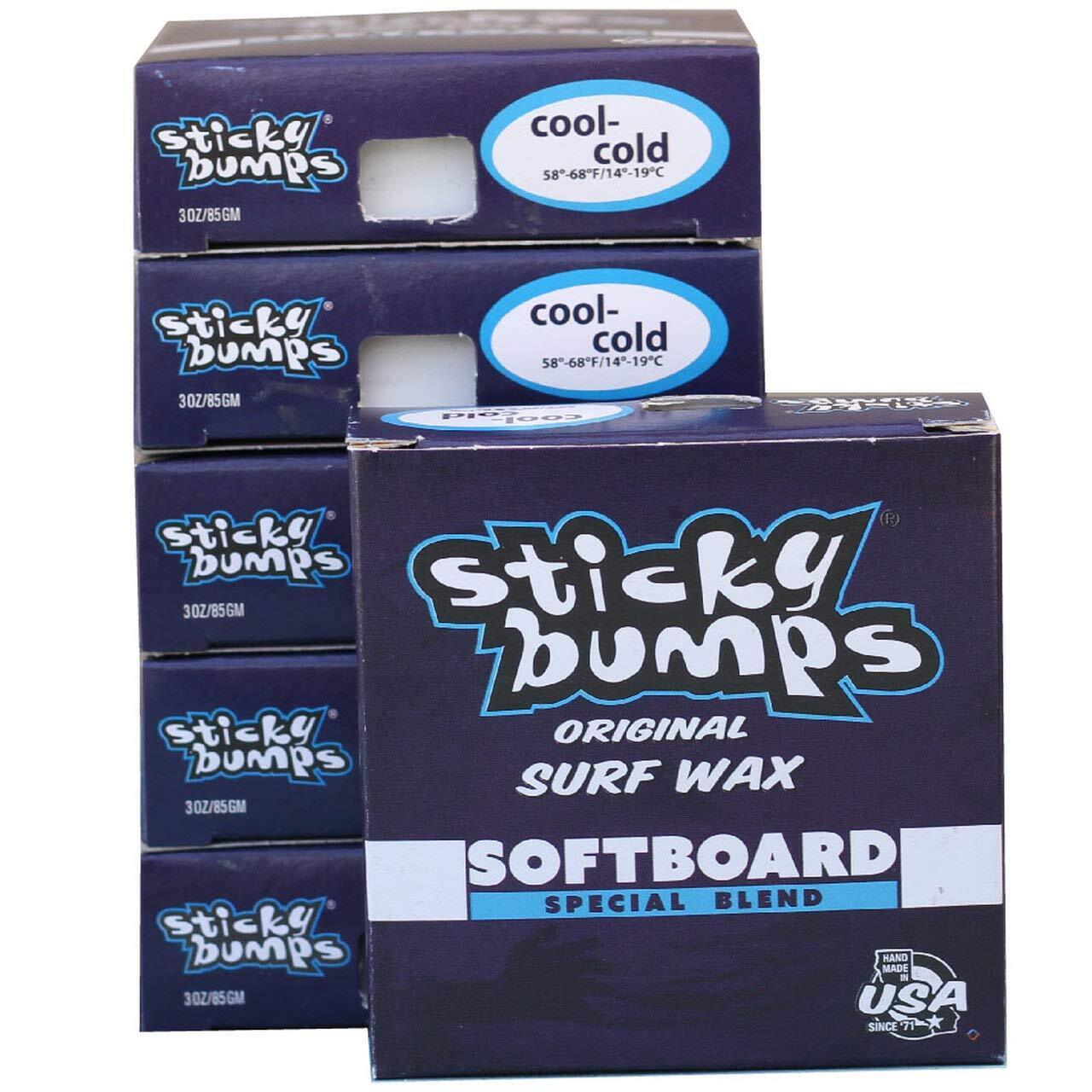 Sticky Bumps Softboard Wax - 6 Pack (choose Temperature) Cool/cold