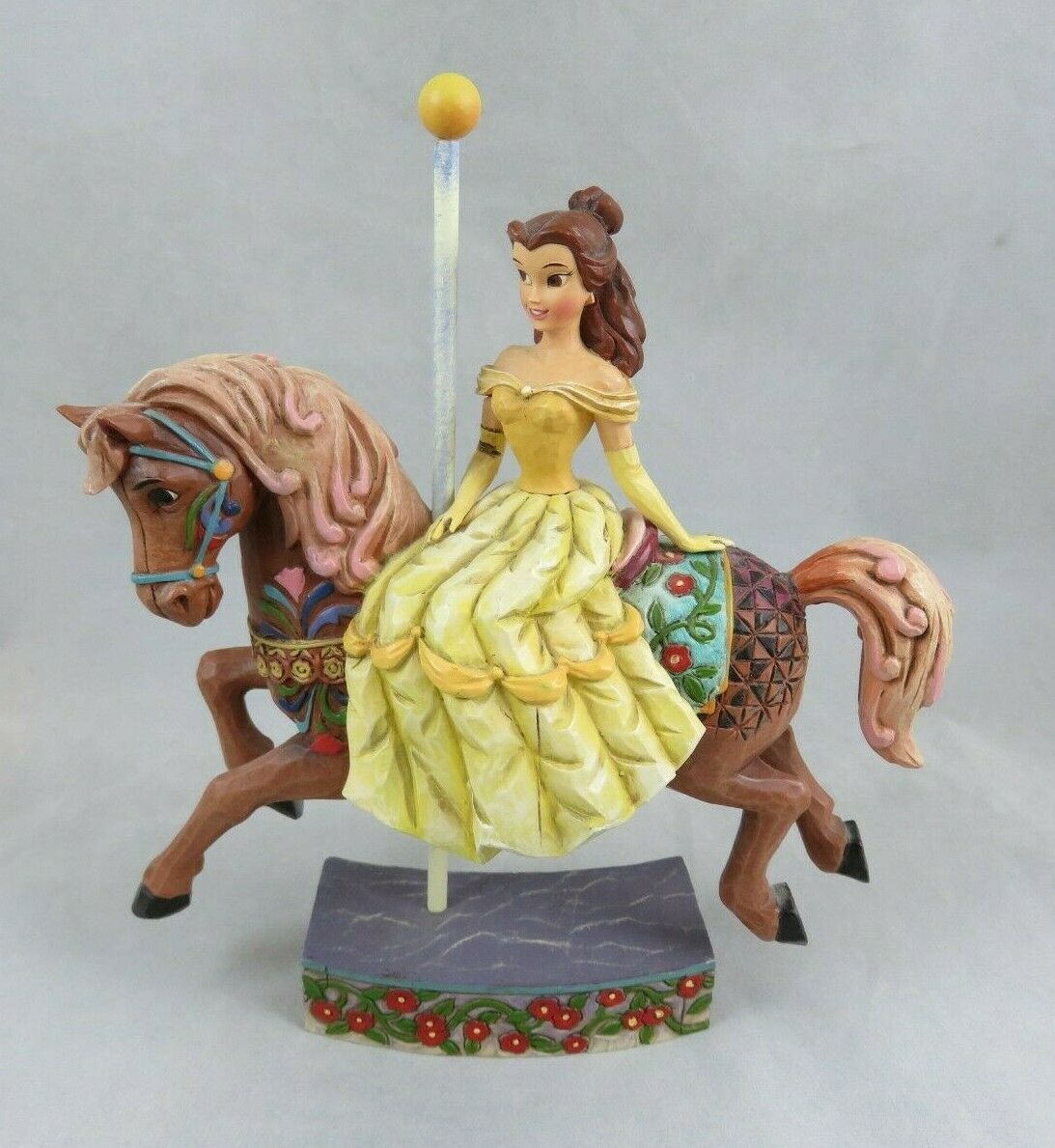 Disney Enesco Jim Shore - Belle - Princess Carousel Horse - Beauty And The Beast