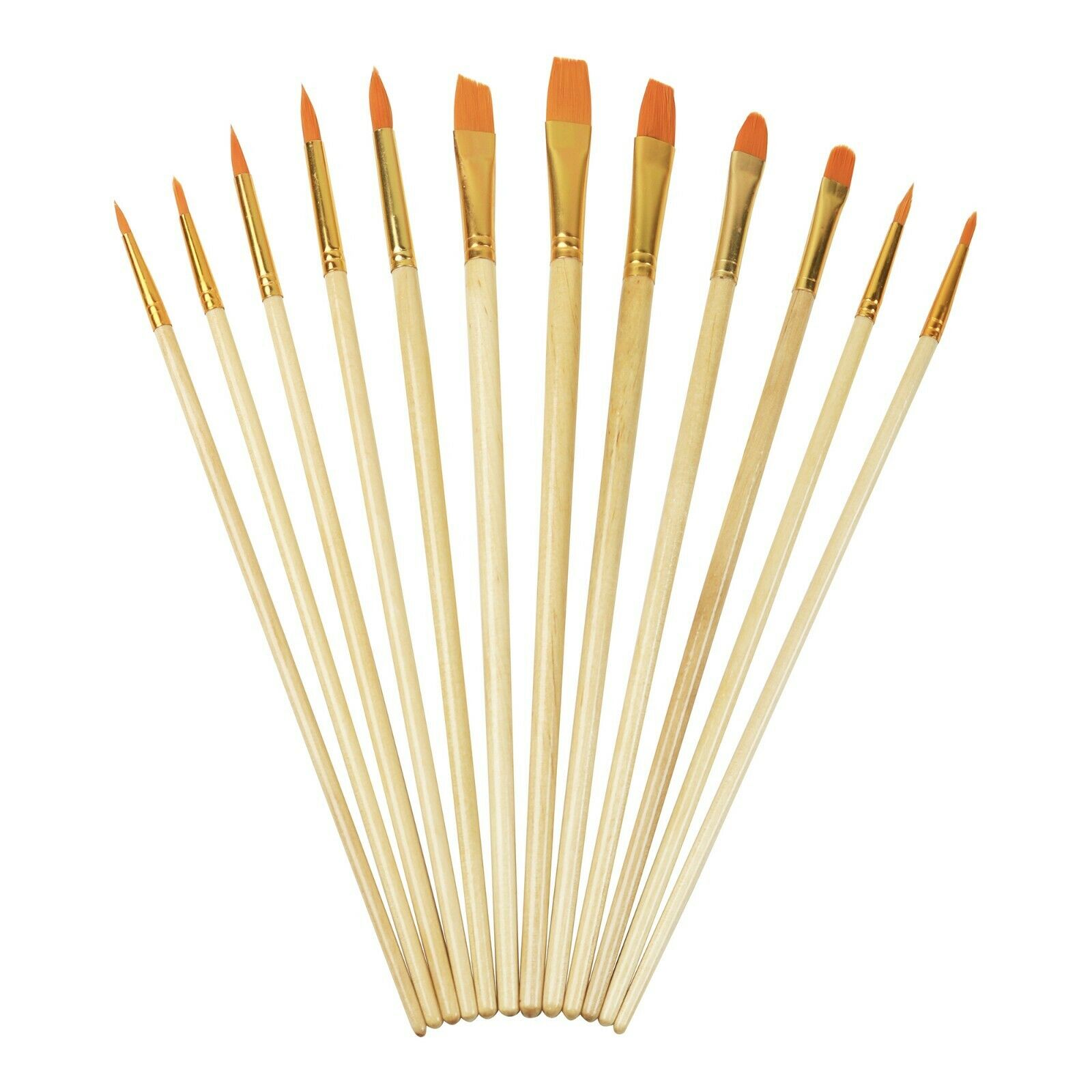 Artist Paint Brush Set, For Professional Watercolor And Acrylic Paint, 12 Pack