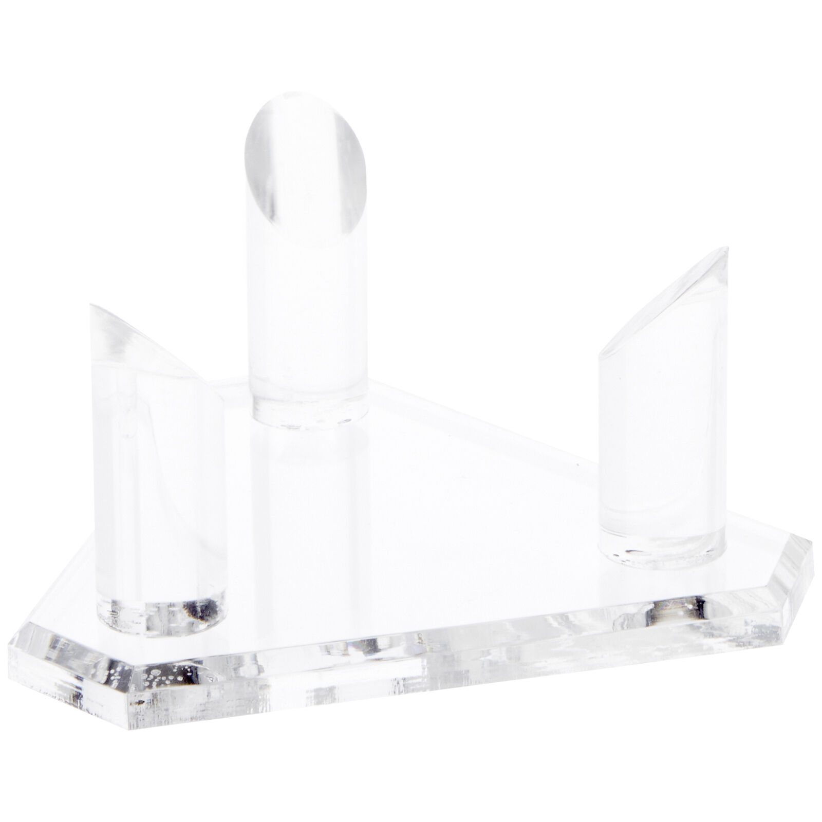 Plymor Acrylic Base W/ 3 Prongs For Large Ball, 2.875"h X 5"w X 4.375"d (6 Pack)