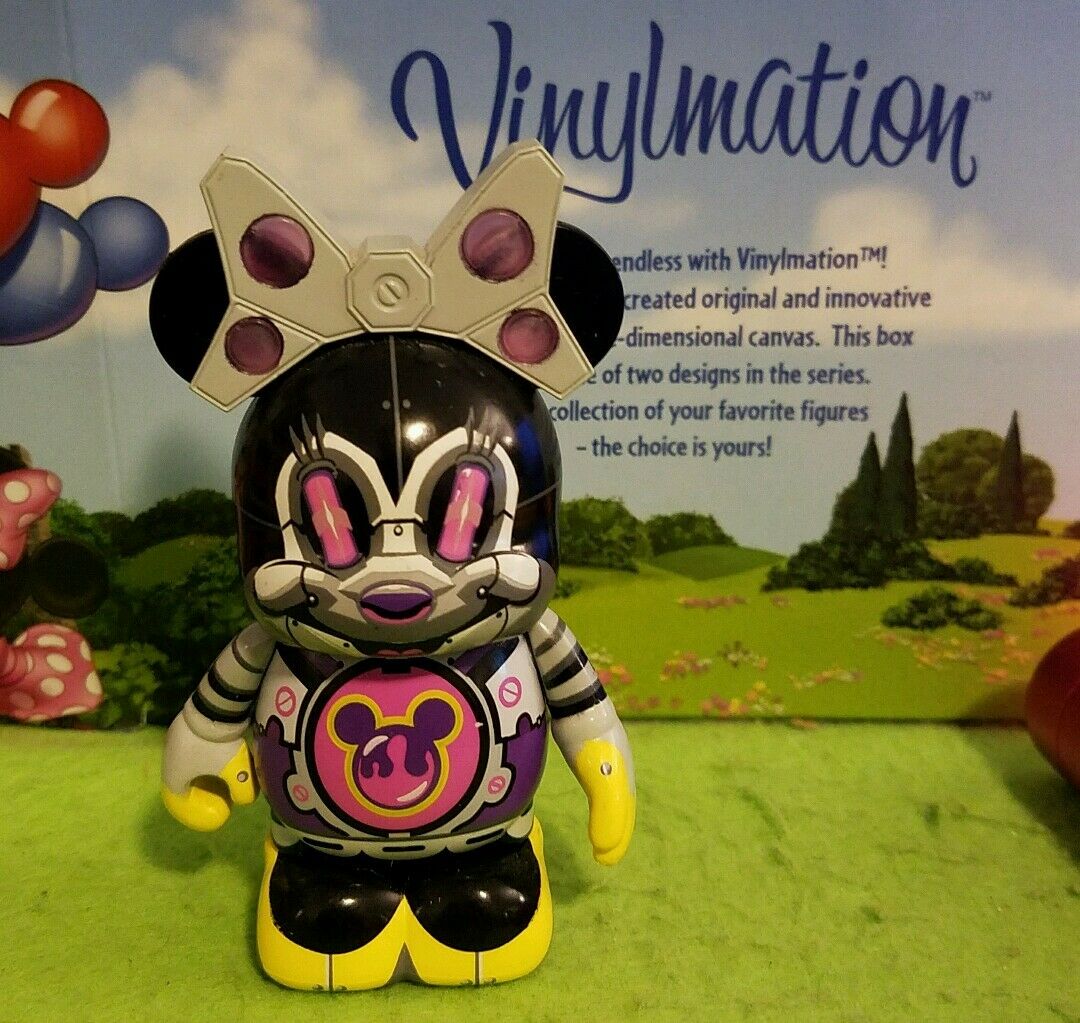 Disney Vinylmation Theme Park 3" Inch Robots Set 3 Minnie Mouse Bot