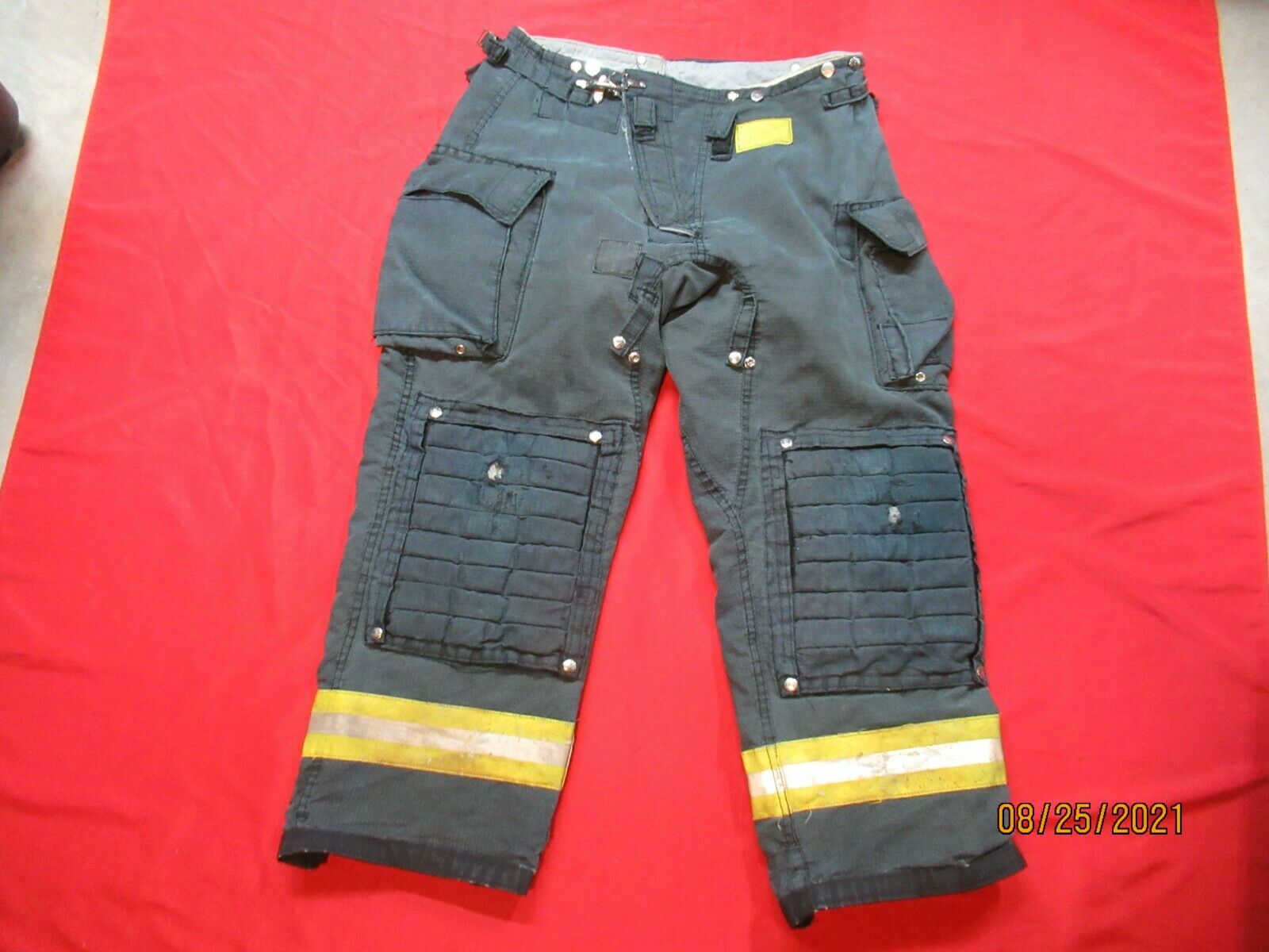 Morning Pride Fire Fighter Turnout Pants 40 X 32 Black Bunker Gear Rescue