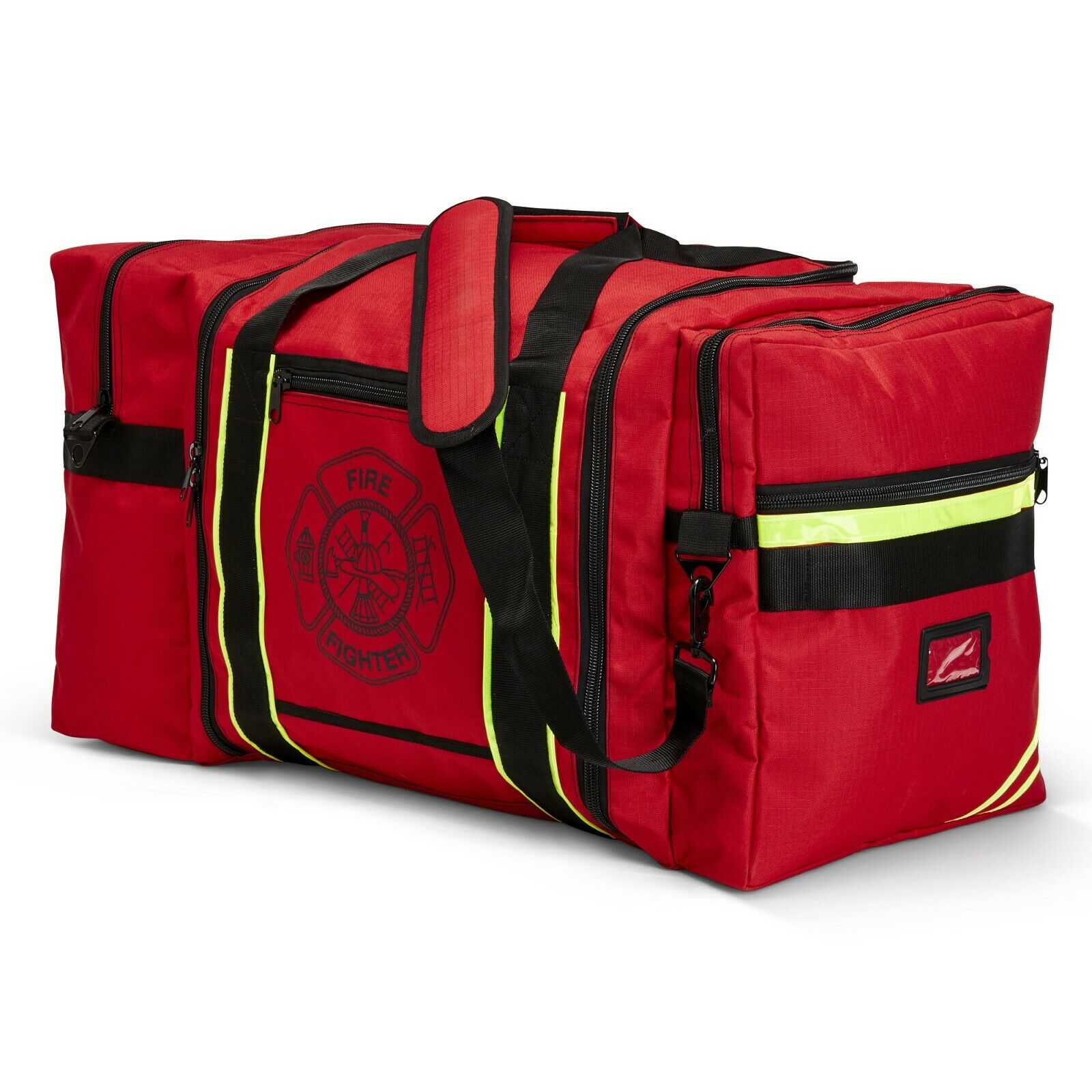 Line2design Firefighter Jumbo Turnout Gear Bag With Padded Shoulder Strap - Red