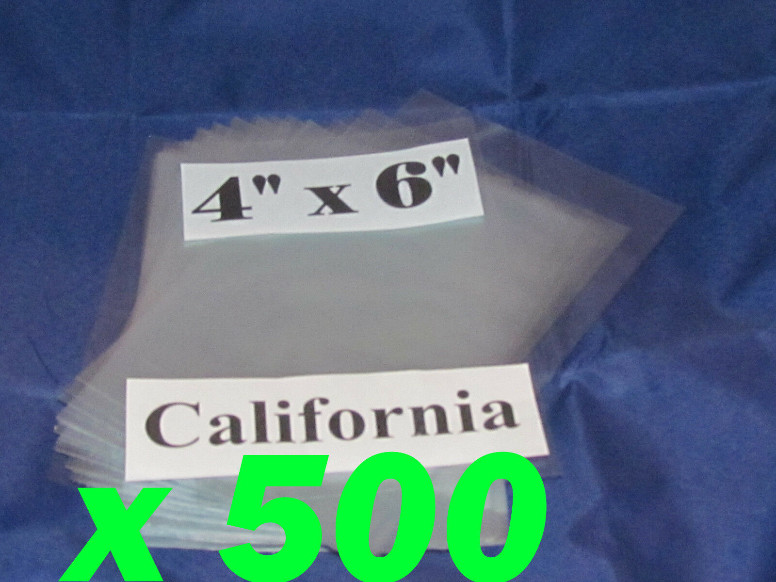 Lot Of 500 Pieces Heat Shrink Wrap Film Flat Bags 4x6 Candles Pvc 4" X 6"